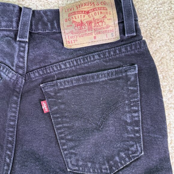 VTG Levis 517 Jeans Womens Slim Fit Bootcut Black Denim Sz 5 Y2K 2001 27x29 E831 - Picture 9 of 13